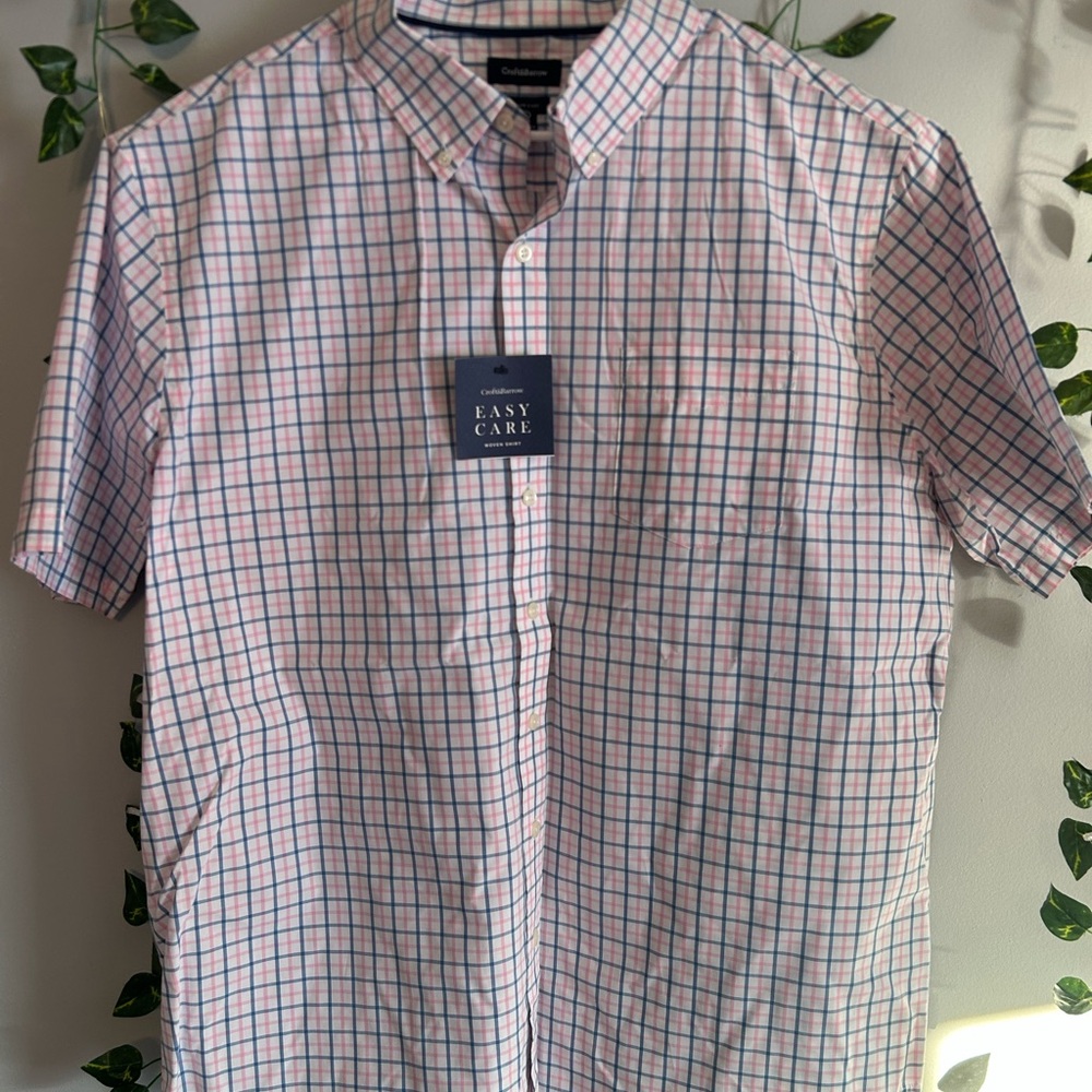 Men’s Casual Button-Down Plaid Shirt